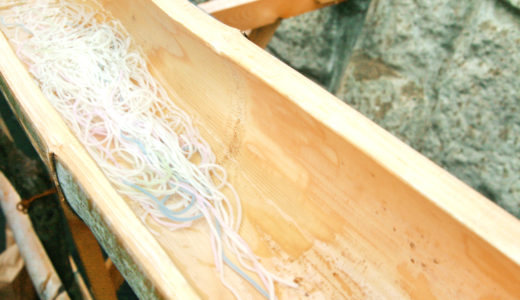 流しそうめんを竹で作る。自宅の狭いスペースでも簡単に自作出来ます！
